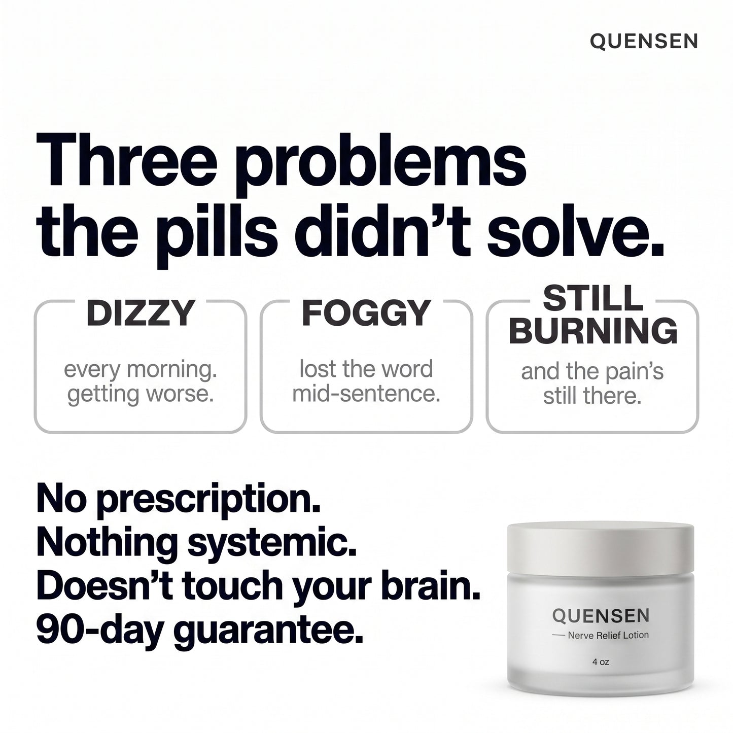 Quensen NerveRoute™ | The direct-delivery nerve recovery cream